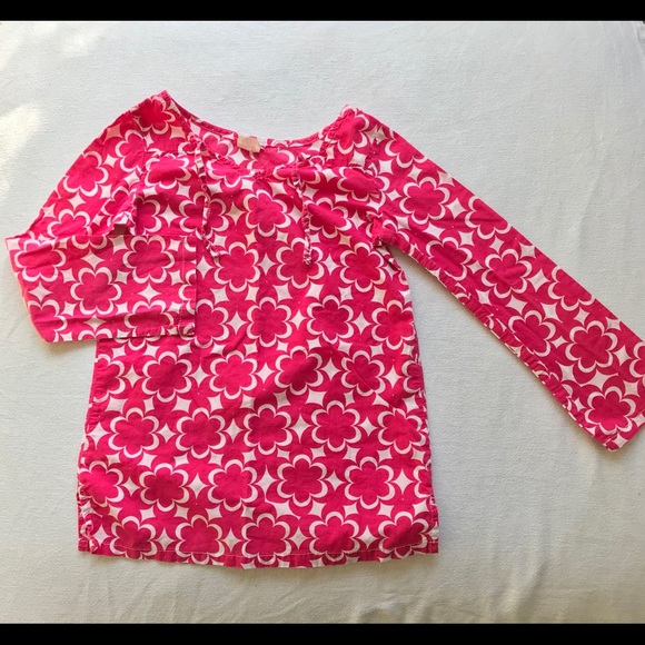Girls pink flower swim cover up - Picture 1 of 3